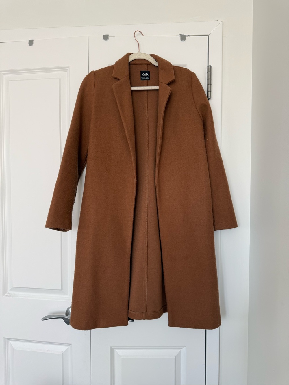 Zara Brown Long Coat Size Medium